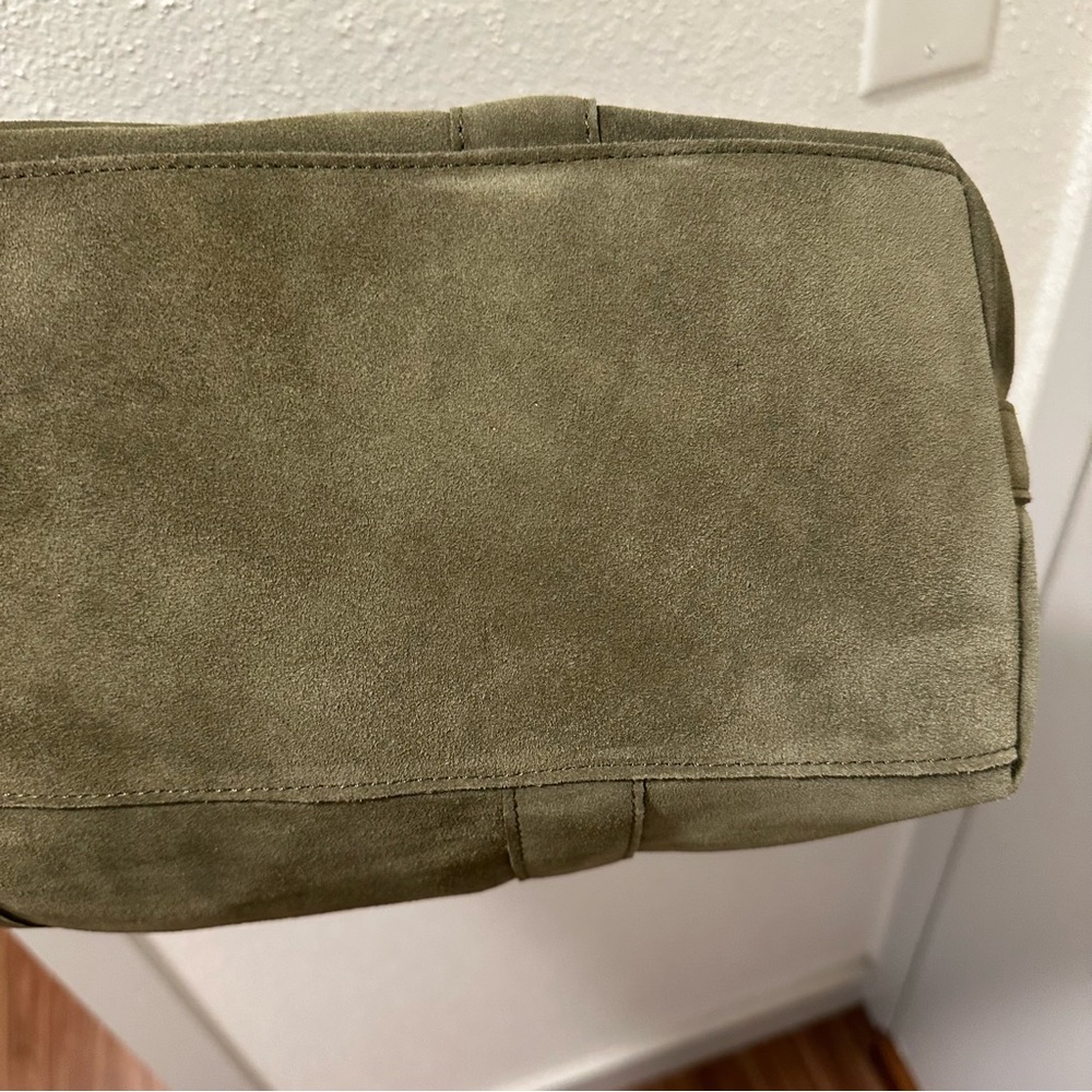 M.I.L.A. Ria Olive Green Suede Duffel Bag - Picture 16 of 16